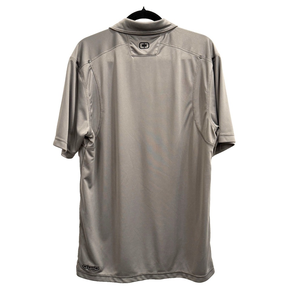 OGIO Golf Polo Shirt Mens Large Gray Moisture Wicking Performance Athletic Tech - Picture 2 of 7